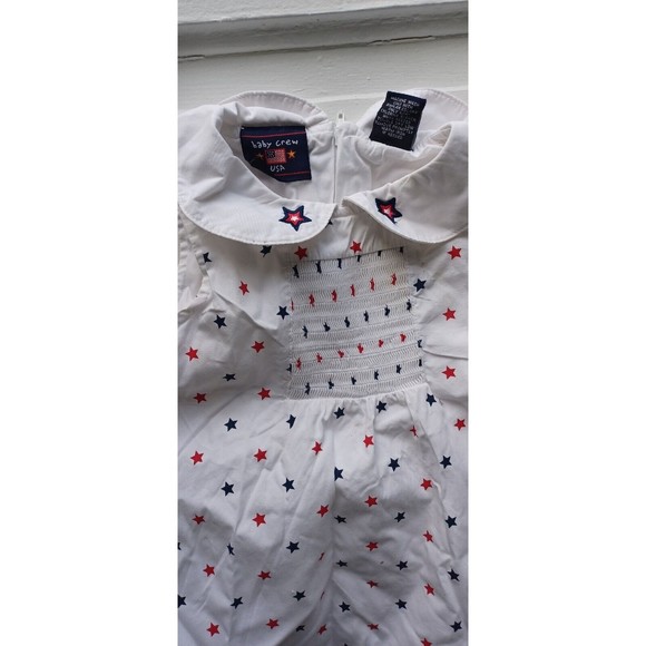 Baby Crew USA Child's  Dress Size 4T Red White Blue July 4th - Picture 4 of 7